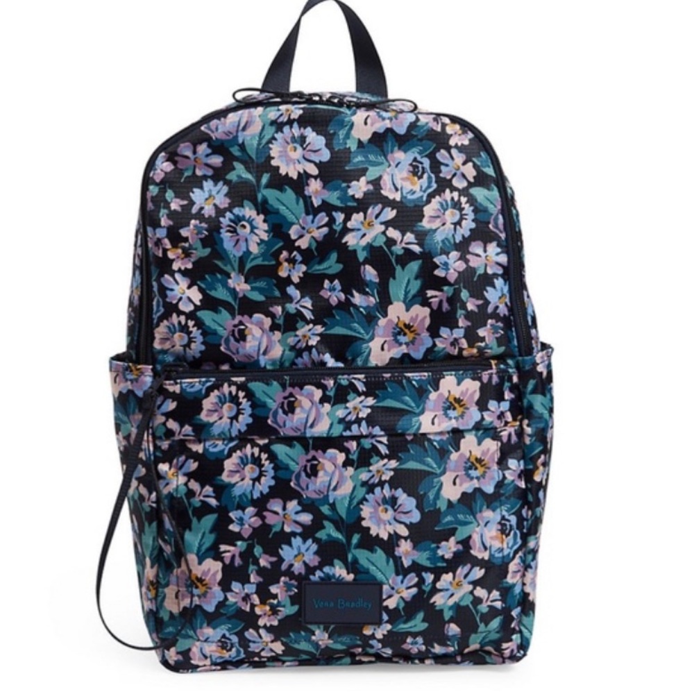 Springtime floral  Vera Bradley backpack navy lavender graduation gift